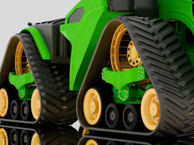John Deere 9RX Tractor  Ultra High Detail Premium Low-poly 3D model