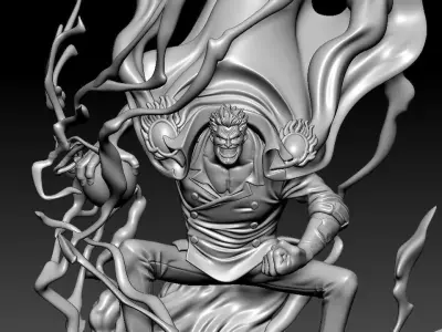 Garp fanart- One piece - 3d Print - Split part 3D print model