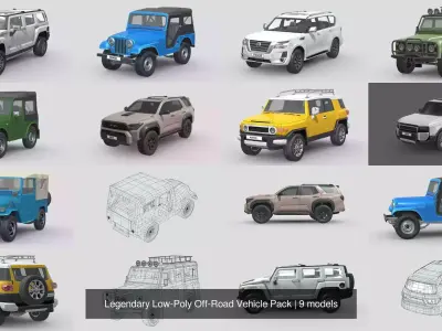 Legendary Low-Poly Off-Road Vehicle Pack