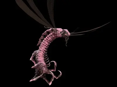 Flying Bug 7 Low-poly 3D model
