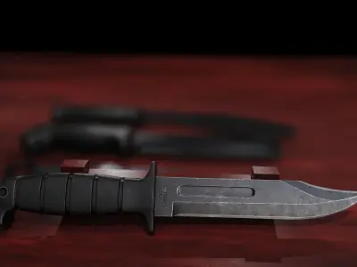 Tactical Knives Pack Low-poly 3D model
