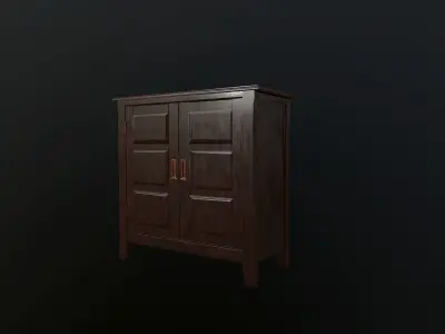 Storage Cabinete PBR LowPoly  Low-poly 3D model