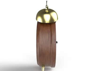 Brown wood Alarm Clock 3D model
