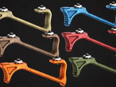 UTG Ultra Slim Angled Foregrip M-LOK Low-poly 3D model