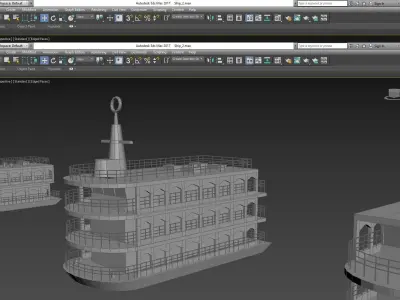 Bangladeshi launch Low-poly 3D model