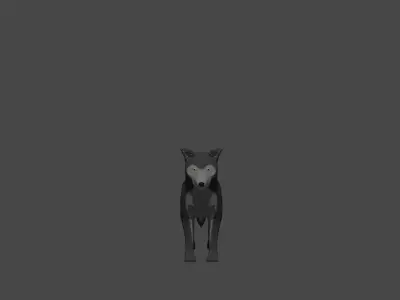 LowPoly Wolf Low-poly 3D model