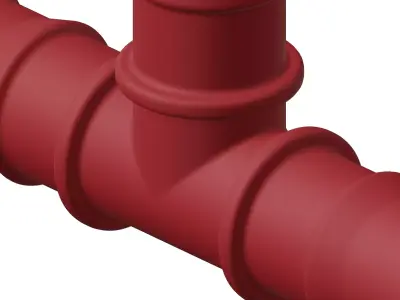 Plastic Irrigation Pipe Tee Joint Toy 3D model