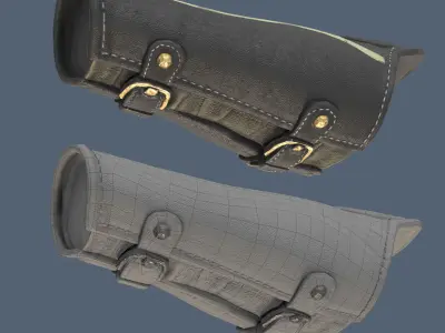 leather armor Low-poly 3D model