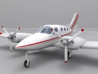 Cessna 401 Low-poly 3D model purchase