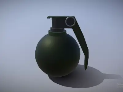 Hand Grenade 3D model 2
