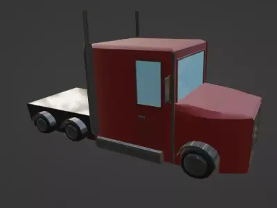 Truck 3D model Animated