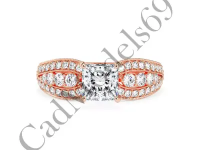 Engagement Ring47 3DM Model with 28 IMAGES and 7 VIDEOS 3D print model