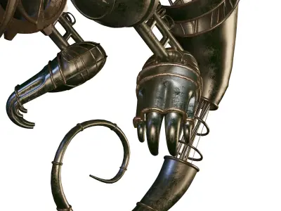 Chameleon steampunk chamelon 3D model