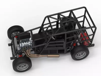 Dwarf car Base Scale 1 to 25 3D print model