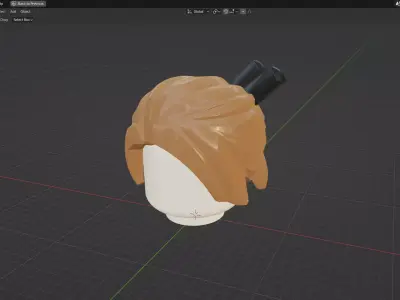 Custom3Dprint Minifigure Accessory - Minifigure Hair S3 - 012 3D print model