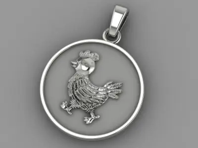 pendant a chick Free 3D print model