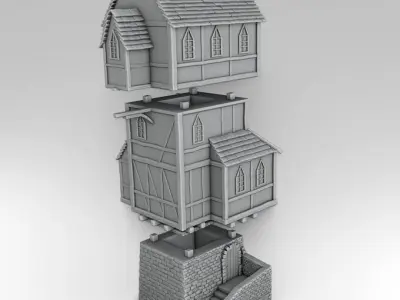 Medieval architecture Set Part 2 3D print model