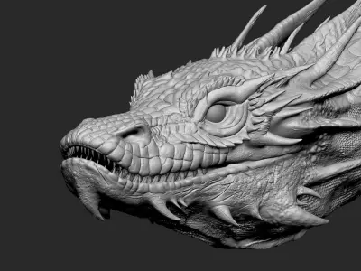 Dragon head 3D model get