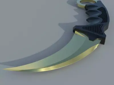 Karambit knife 3D model 5