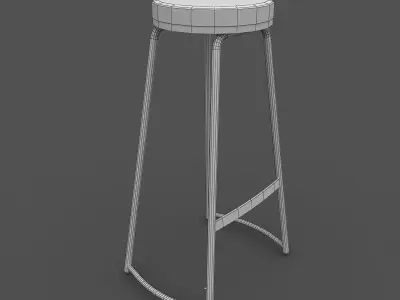 Adjustable Bar Stool  3D model