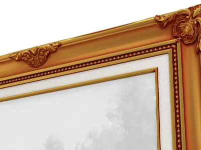 Frame picture gold v2 3D model