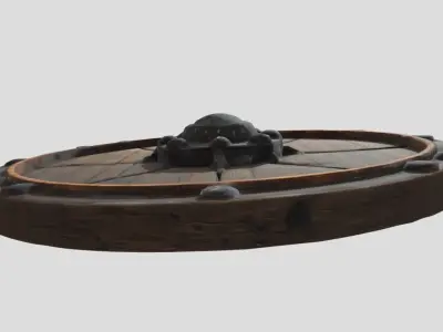 Round Shield Medieval Game-Ready 3D Model Low-poly 3D model