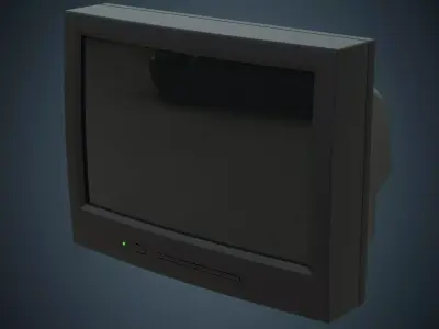 CRT Television 1 Basic  Low-poly 3D model