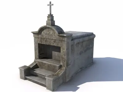 Mausoleum - tomb 3 Low-poly 3D model