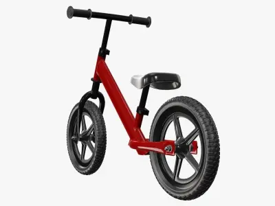Children balance bike classic 3D model