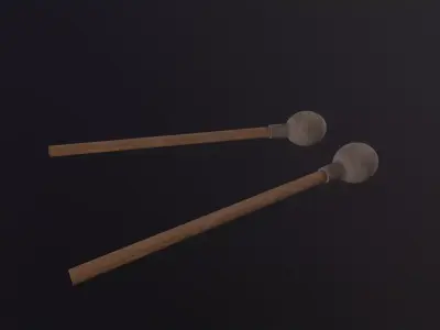 Drum Mallet 3D Model Low-poly 3D model