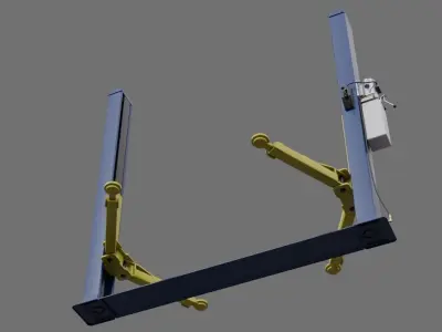 Two Post Lift 1A Low-poly 3D model