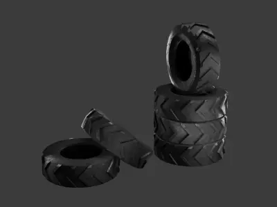 Tires Free low-poly 3D model