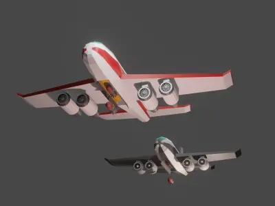 Heavy war Bombardier carrying Heavy Nuke Bomb  Free low-poly 3D model