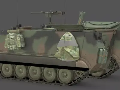 M106A3 Mortar Carrier Low-poly 3D model