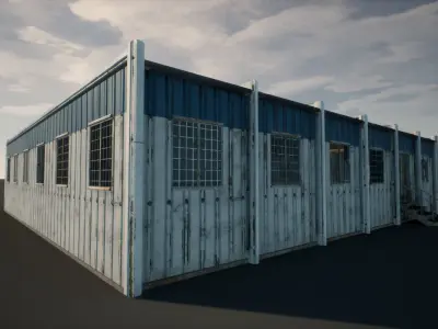 Military Outpost Building 01 Low-poly 3D model