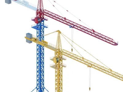 Tower crane corona 3D model