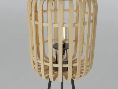 Floor standing scandinavian lamp 3D model