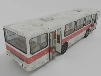 Old bus Low-poly 3D model order
