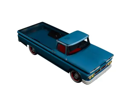 1960 Pickup Truck 3D Model Classic Vintage Utility Vehicle 3D model