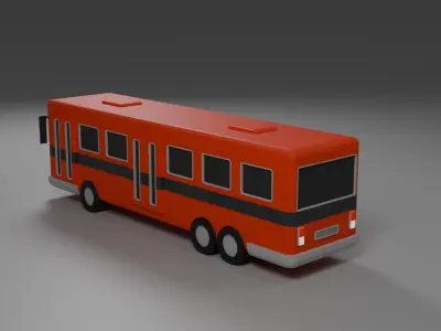 Low Poly Bus Free low-poly 3D model