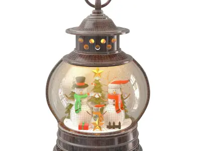 Christmas Snow Globe Lantern 3D model