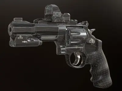 Revolver 357 Magnum 3D model purchase