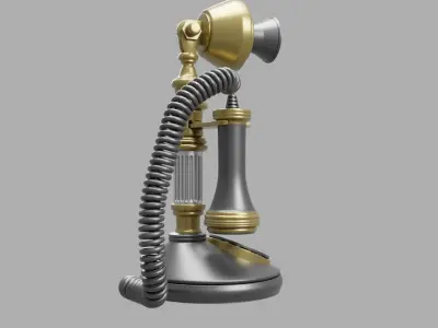 3D Model of Retro Roman candlestick telephone 3D model