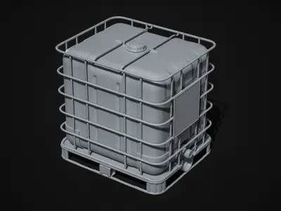 IBC Container High-Poly Model 3D model