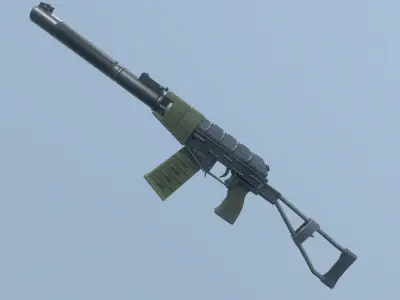 Soviet Assault Rifle - AS VAL Low-poly 3D model