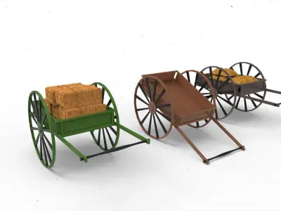 FARM CART 3D model by Hafcoy
