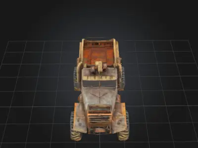 Post-Apocalyptic Armored Heavy Truck 3D Model Low-poly 3D model