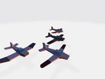 War Bombardier plane  Free low-poly 3D model