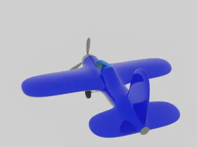 P-1 Plane Low-poly 3D model