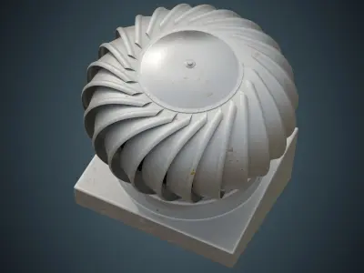 Roof Turbine 1B Low-poly 3D model